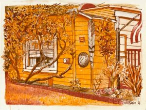 My room on Urbano street - San Francisco - Pen and colored pencils